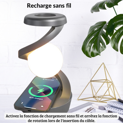 LeviLux Pro™:Fusionnez magie et technologie avec la lampe lévitante et un chargeur